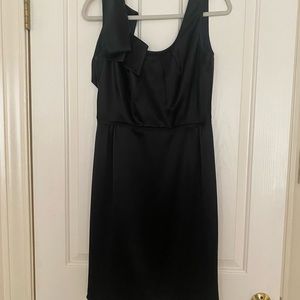 Vera Wang Lavender Label black satin evening or cocktail dress. Size 10.